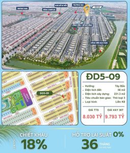 Đảo Dừa ĐD5-09 Vinhomes Ocean Park 2 - The Empire có diện tích 56 m2,  Diện tích xây dựng 231,3 m2, 