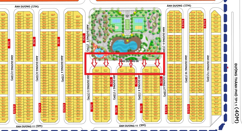 Bán 6 căn lô góc liền kề đường Ánh Dương 6 Vinhomes Global Gate Cổ Loa Đông Anh