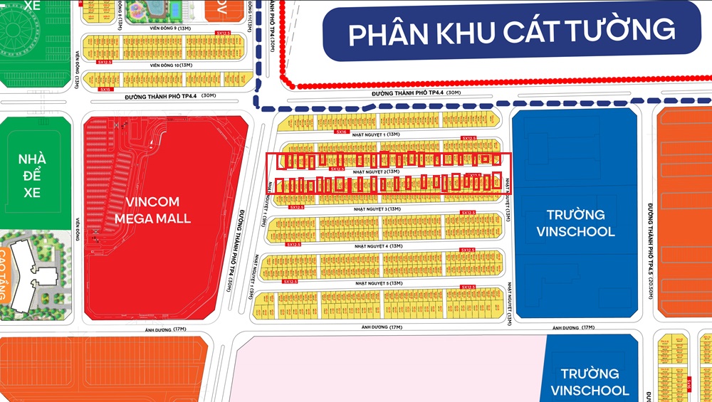 Bán liền kề Nhật Nguyệt 2 Vinhomes Global Gate Cổ Loa Đông Anh phân Khu Cát Tường. Quỹ căn liền kề 62.5m2 hướng Đông Nam giá bán rẻ nhất thị trường