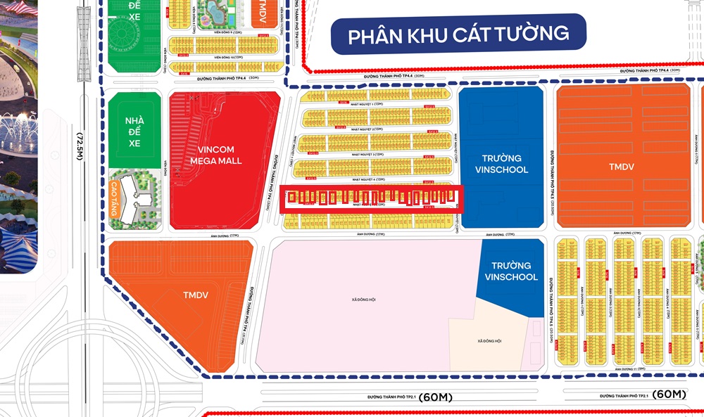 Bán liền kề Nhật Nguyệt 5 Vinhomes Global Gate Cổ Loa Đông Anh Phân Khu Cát Tường