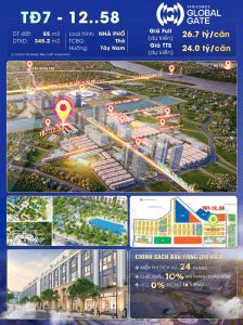 Giá bán liền kề Thời Đại 7 Vinhomes Global Gate Cổ Loa Đông Anh