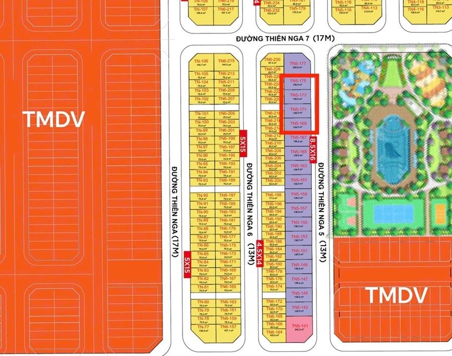 Biệt thự song lập TN5 căn 171, 136m2 giá bán 55.2 tỷ tại phân Khu Tinh Hoa Vinhomes Global Gate Cổ Loa Đông Anh Hà Nội