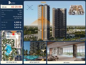 Giá bán căn 09 tầng 25 có 2PN, DT; 57.9m2 The Sunset S2 Masteri Grand Avenue Vinhomes Global Gate Cổ Loa