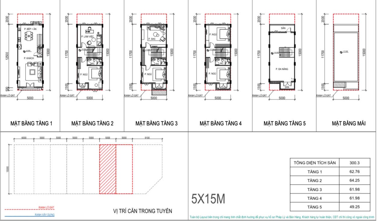 Layout thiết kế chi tiết liền kề 75m2 Vinhomes Global Gate Cổ Loa Đông Anh