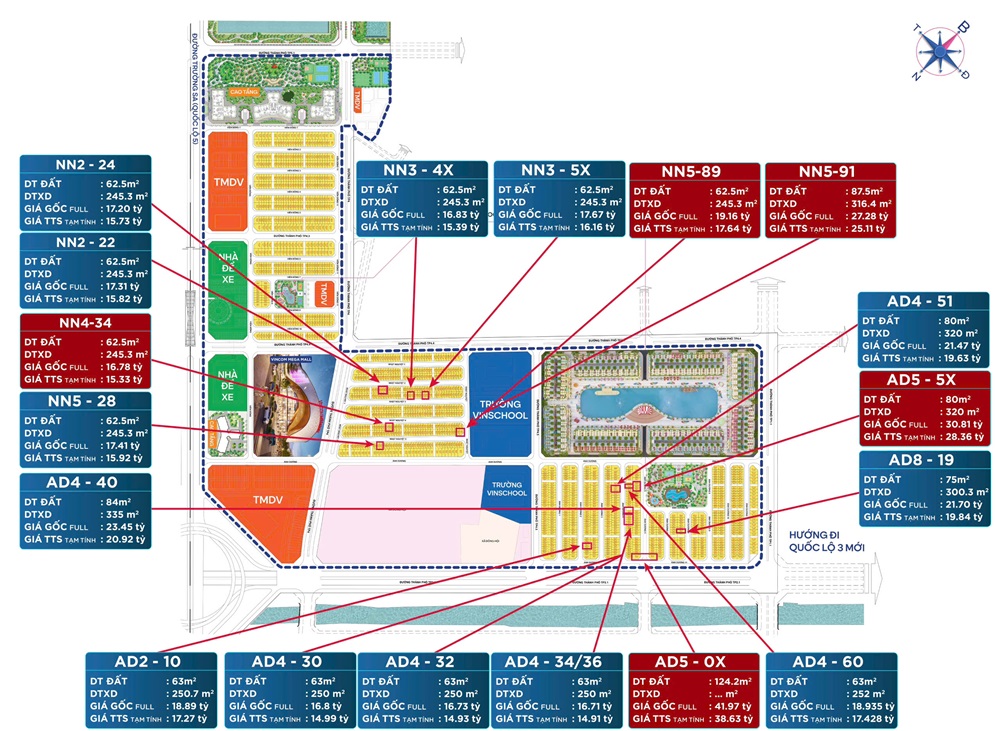 Quỹ căn chuyển Nhượng Vinhomes Global Gate Cổ Loa Đông Anh