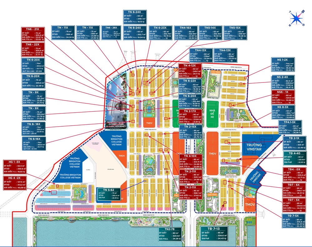 Quỹ hàng chuyển nhượng phân khu Tinh Hoa Vinhomes Global Gate Cổ Loa Đông Anh