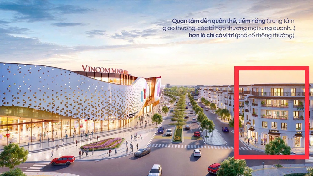 Shophouse 3 mặt tiền đối diện Vincom Mega Mall TP4.4 căn 02, Diện tích 198.9m2 Hướng Đông Nam Vinhomes Global Gate