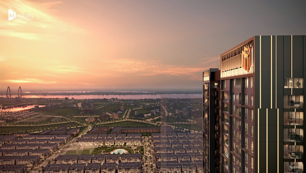 View sông Hồng Masteri Grand Avenue tại Vinhomes Global Gate Cổ Loa Đông Anh