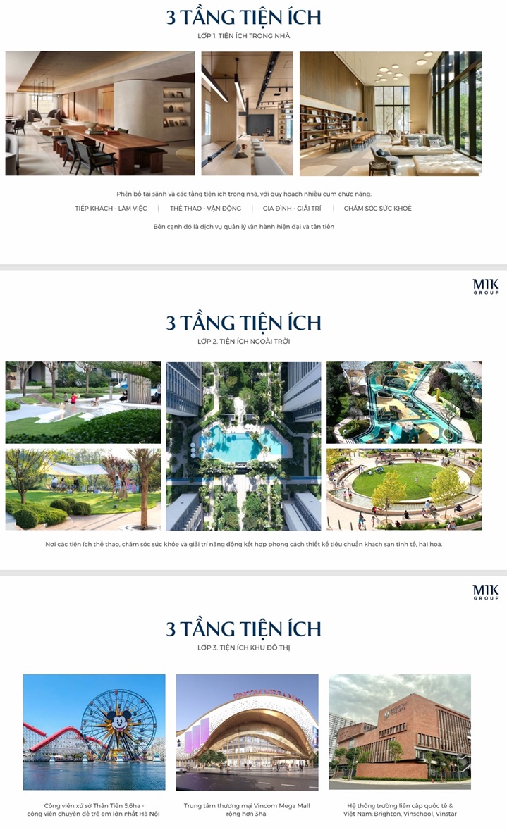 Tiện ích Imperia Cổ Loa mở bán 5 tòa chung cư MIK tại Vinhomes Global Gate Cổ Loa