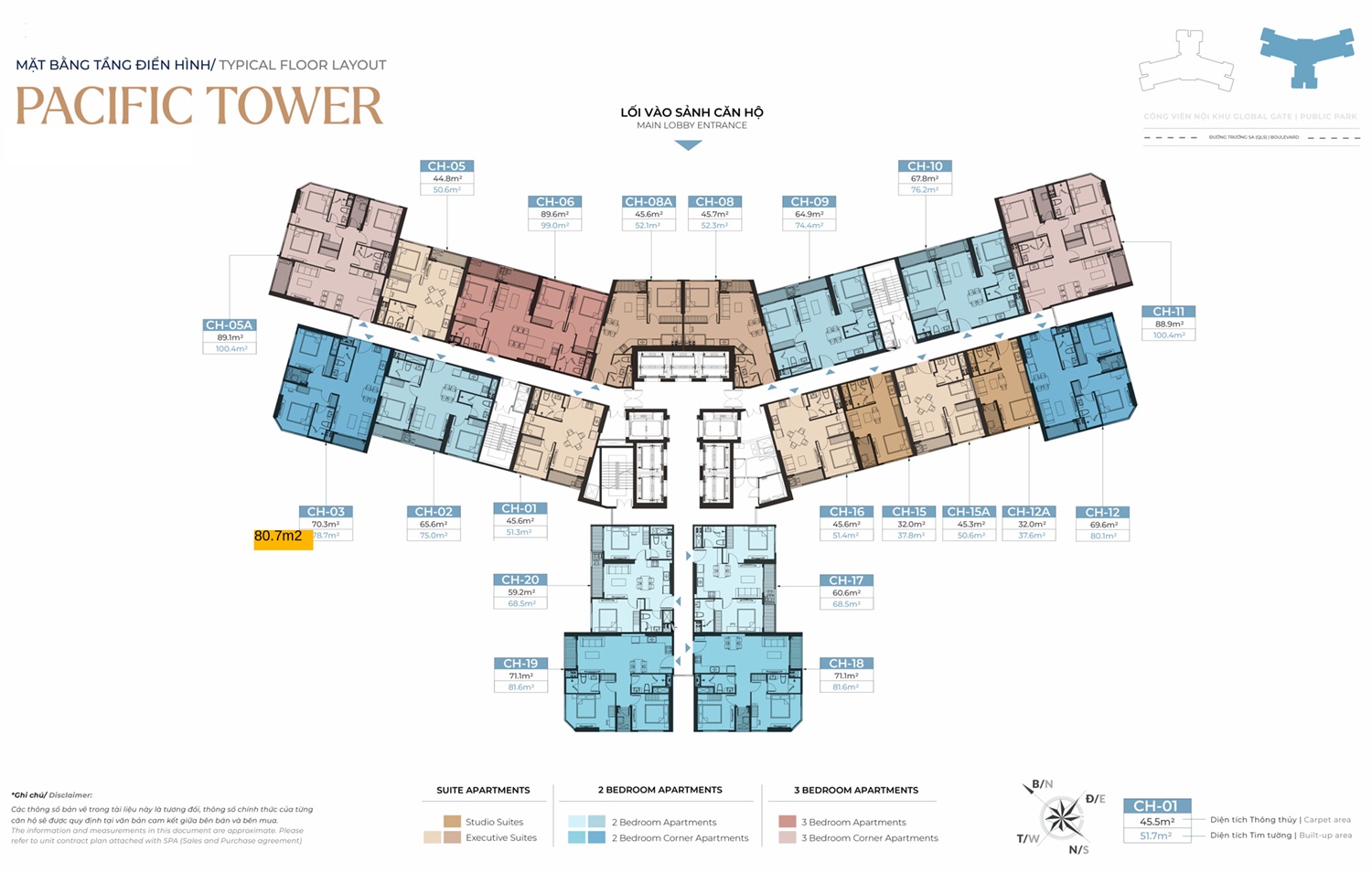 Tòa Y5 Pacific Tower - The Continental Imperia Signature Vinhomes Global Gate Cổ Loa