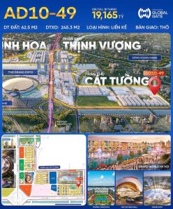 Bán liền kề AD10-49 mặt tiền 5m Vinhomes Đông Anh Global Gate