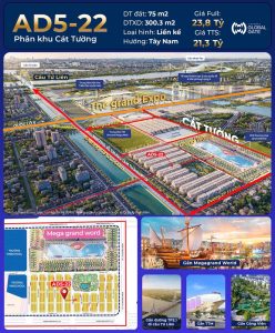 Bán liền kề Ánh Dương 5 căn 22 Vinhomes Đông Anh Global Gate