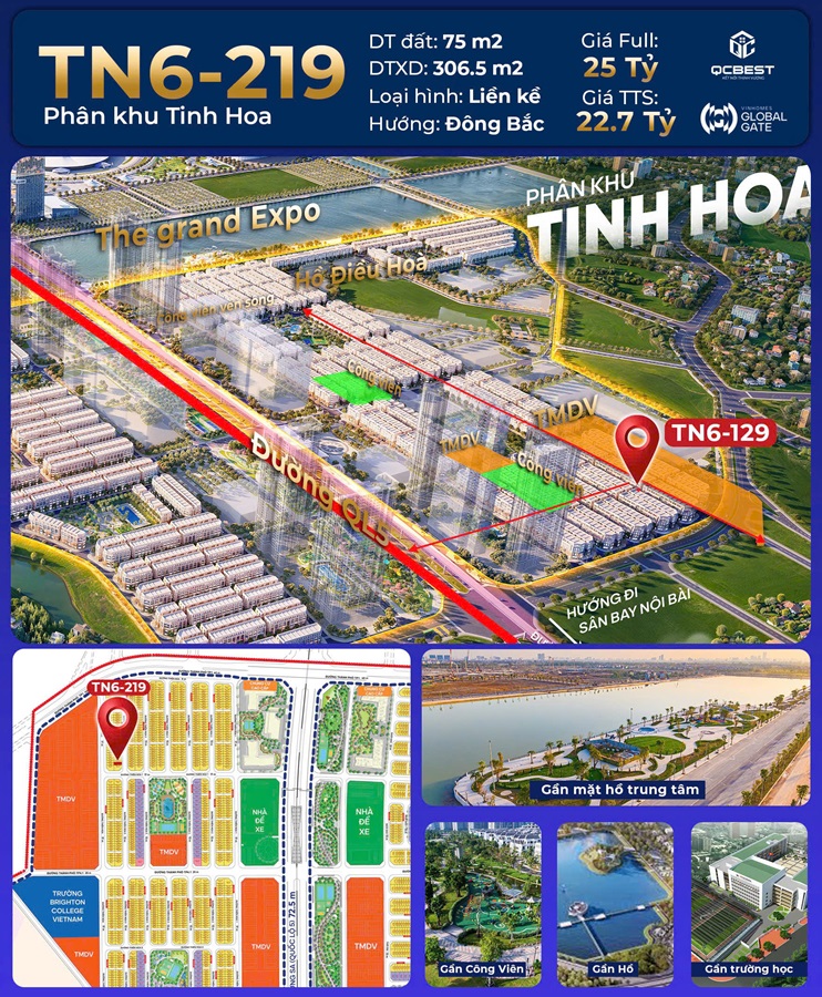 Liền kề TN6-219 Vinhomes Global Gate Cổ Loa