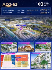 Bán liền kề AD2-63 Vinhomes Đông Anh Global Gate