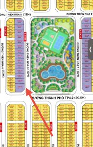 Bán lô góc biệt thự song lập Thiên Nga 5 căn 67 DT 224.1m2 giá 96.2 tỷ