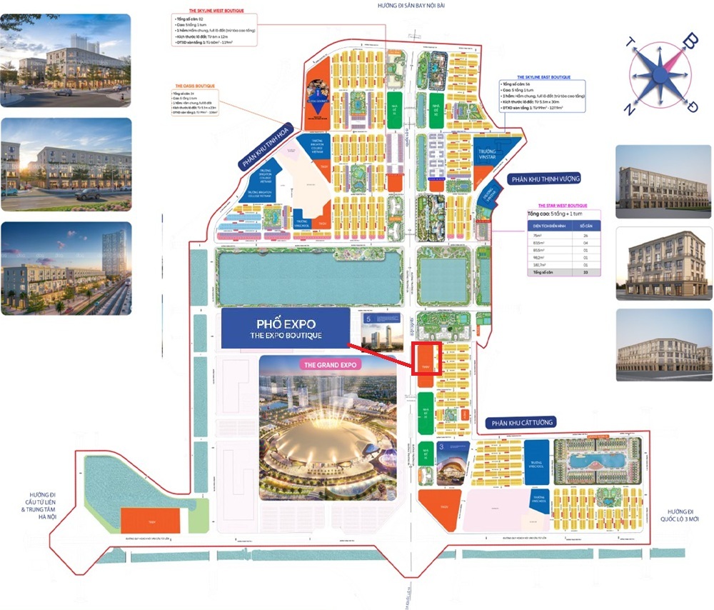Bán shophouse Phố Expo The Expo Boutique Vinhomes Global Gate Cổ Loa