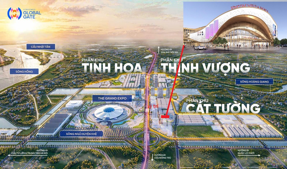 Cho thuê gian hàng Vincom Mega Mall tại Vinhomes Global Gate Đông Anh