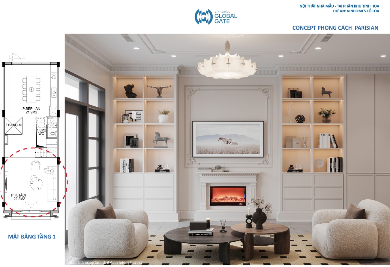 Làm nội thất liền kề biệt thự tại Vinhomes Global Gate Cổ Loa Đông Anh