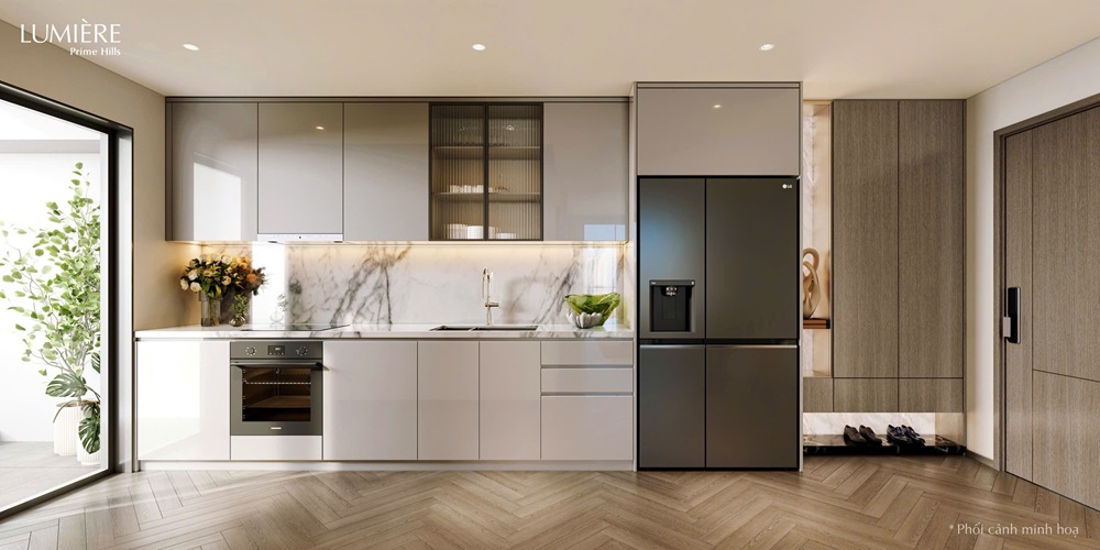 Phòng bếp Tòa Skyline Tower - Lumière Prime Hills Vinhomes Global Gate