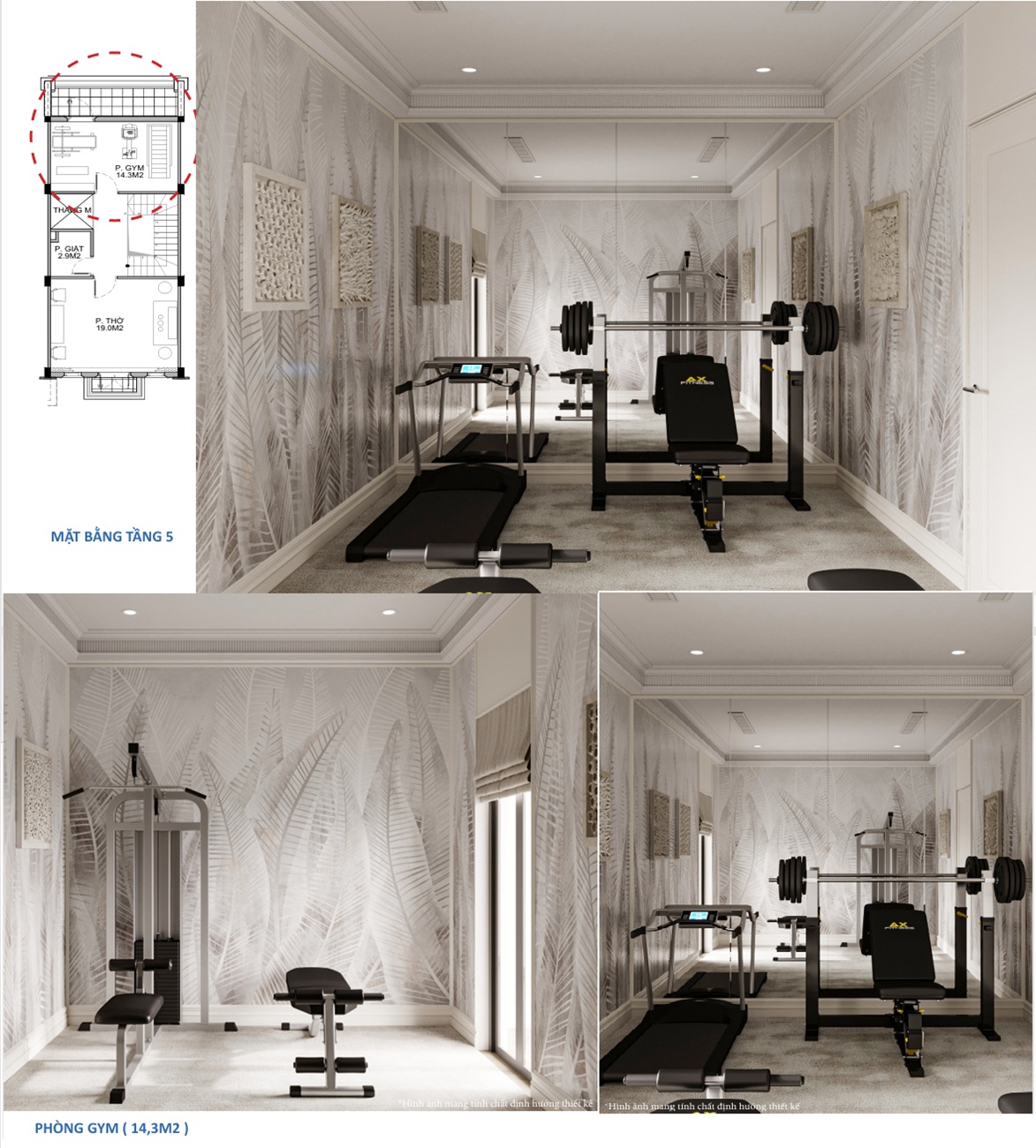 Phòng gym tầng 4 Vinhomes global Gate
