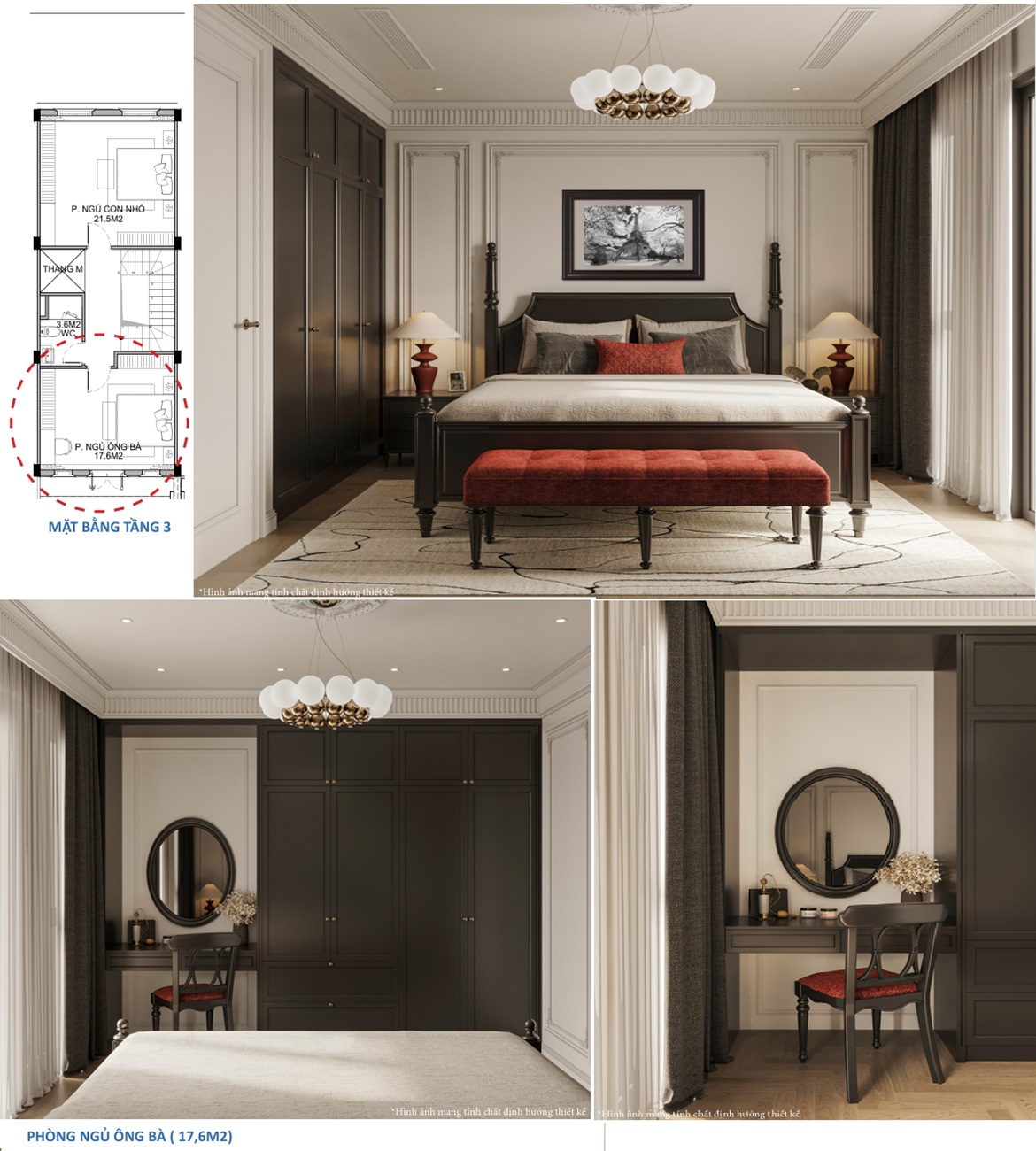 Phòng ngủ Ông bà Vinhomes Global Gate Cổ Loa