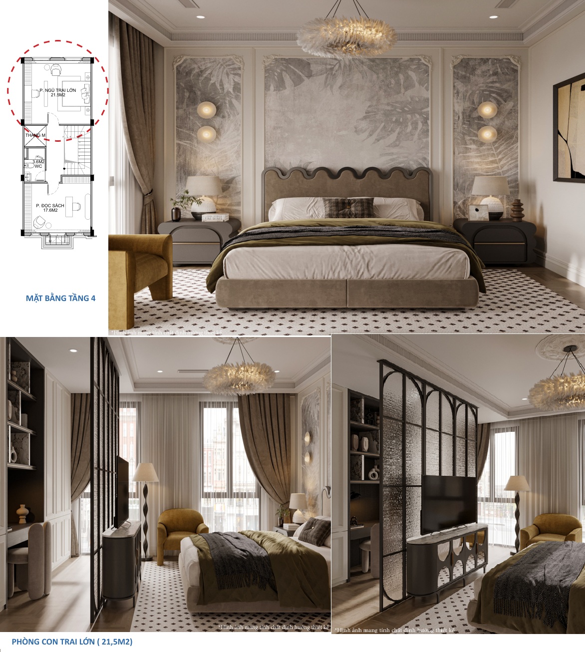 Phòng ngủ con trai lớn vinhomes global gate cổ loa