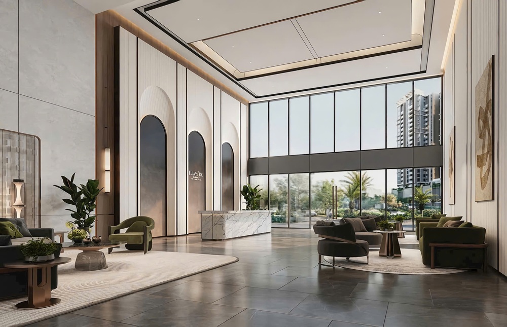 Sảnh chung cư Lumiere Prime Peak Vinhomes Global Gate Cổ Loa