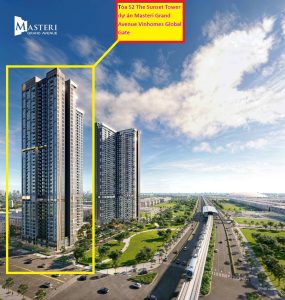 Tòa S2 The Sunset Tower dự án Masteri Grand Avenue Vinhomes Global Gate