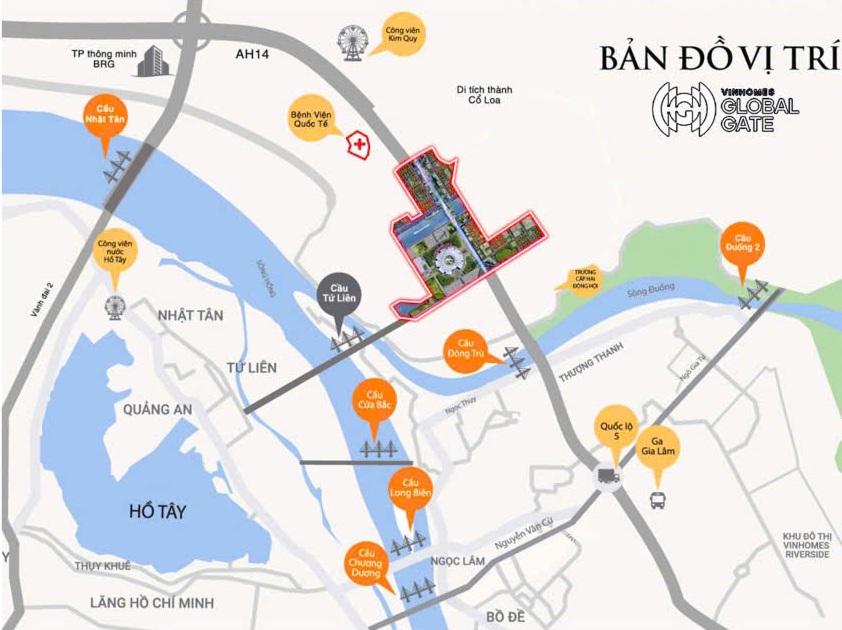 Vị trí chung cư Vinhomes Cổ Loa