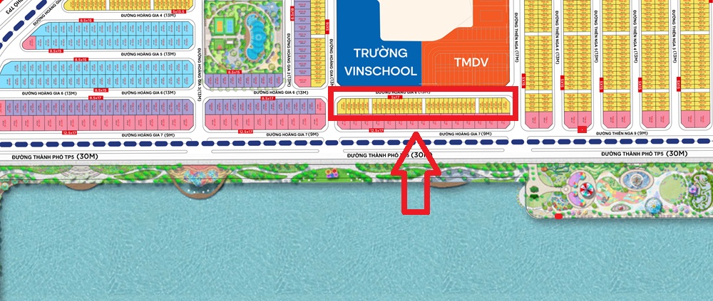 Liền kề Hoàng Gia 6 diện tích 85m2 hướng Tây Bắc Vinhomes Global Gate ( Vinhomes Cổ Loa) Cổ Loa Đông Anh giá bán từ 25 tỷ