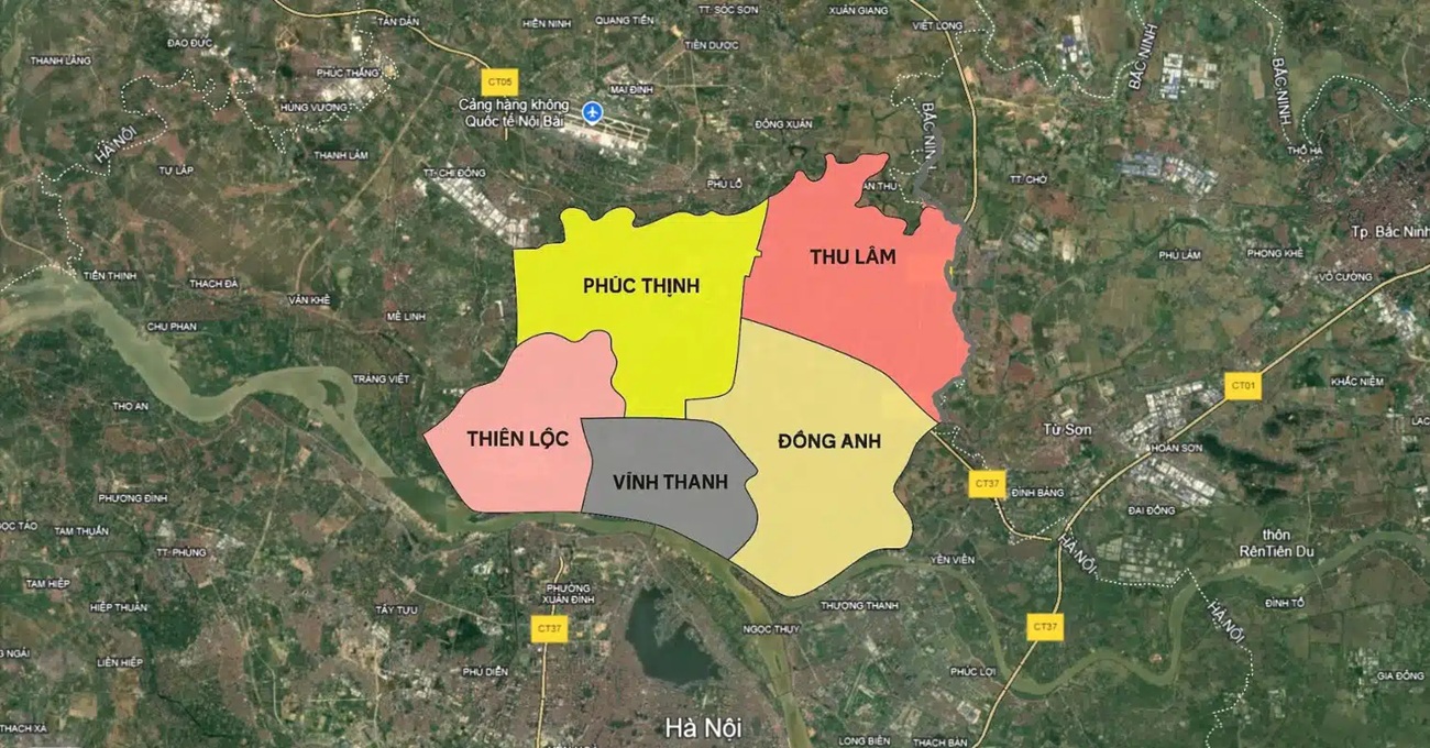 Quy hoạch huyện Đông Anh 2025 sau khi lên sát nhập còn 5 xã