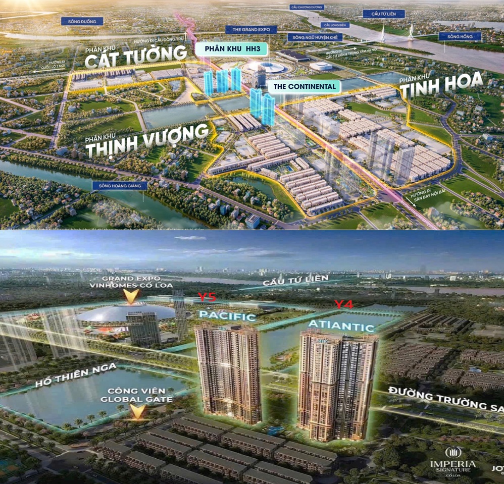 Giá bán Imperia Signature Y4, Y5 The Continental MIK Vinhomes Global Gate