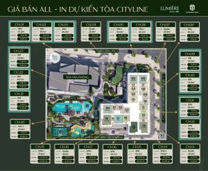 Giá bán tòa Cityline chung cư Lumiere Prime Hill Vinhomes Global Gate Đông Anh