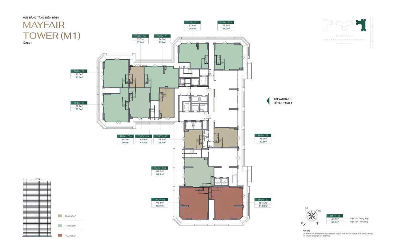 Bán shop chân đế Tầng 1 tòa Mayfair M1 chung cư Cosmopolitan Mik Cổ Loa Vinhomes Global Gate