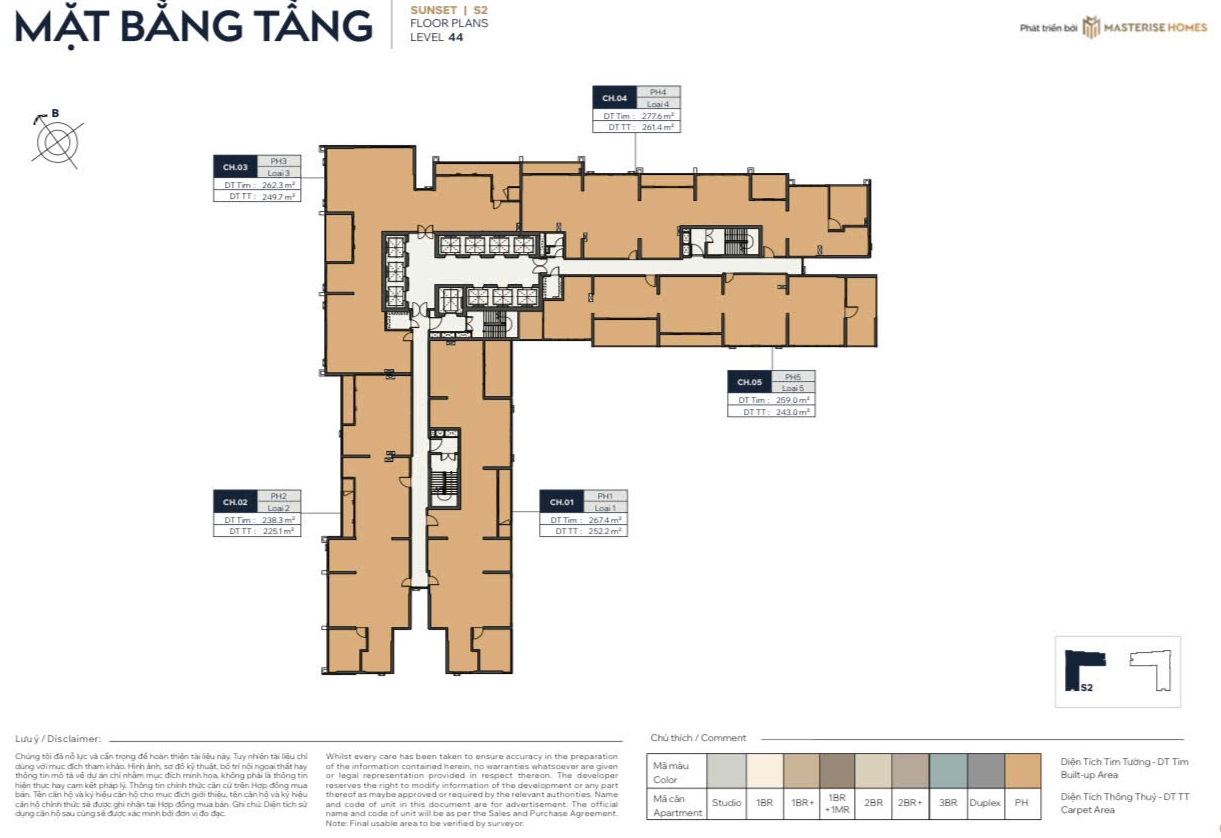 Căn hộ Penthouse The Sunset S2 Masteri Grand Avenue Vinhomes Global Gate Đông Anh