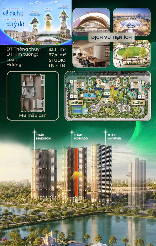 Căn hộ Studio tại Vinhomes Global Gate (Cổ Loa, Đông Anh, Hà Nội)