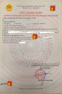Mẫu sổ giấy chứng nhận quyền sở hữu đất, quyền sở hữu tài sản gắn liền với đất tại Vinhomes Global Gate Đông Anh
