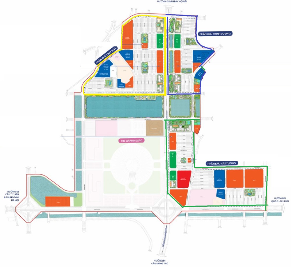 Phân khu Vinhomes Cổ Loa ( Vinhomes Global Gate Đông Anh); Giới thiệu tiện ích và giá bán Tinh Hoa, Thịnh Vượng, Cát Tường