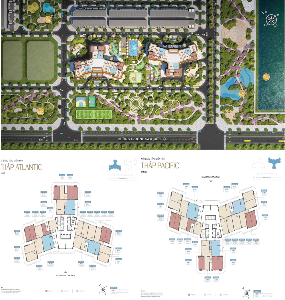 Shop chân đế The Continental MIK Cổ Loa khối đế Y4 (Atlantic Tower) & Y5 (Pacific Tower) – – Vinhomes Global Gate.