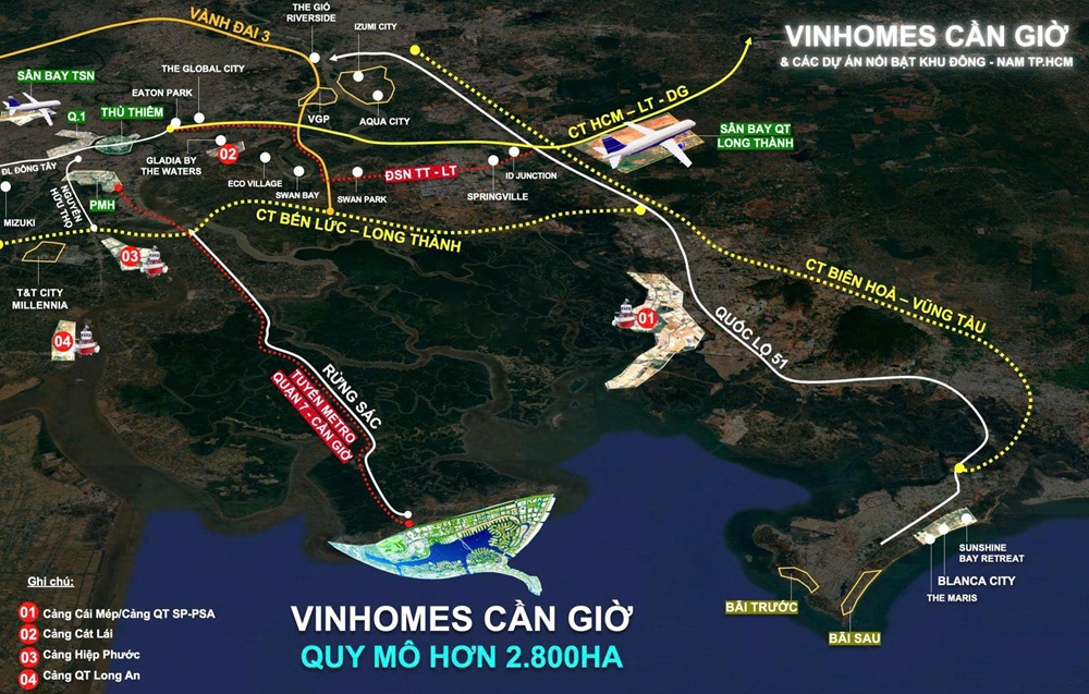 Vị trí Vinhomes Green Paradise (Vinhomes Cần Giờ)