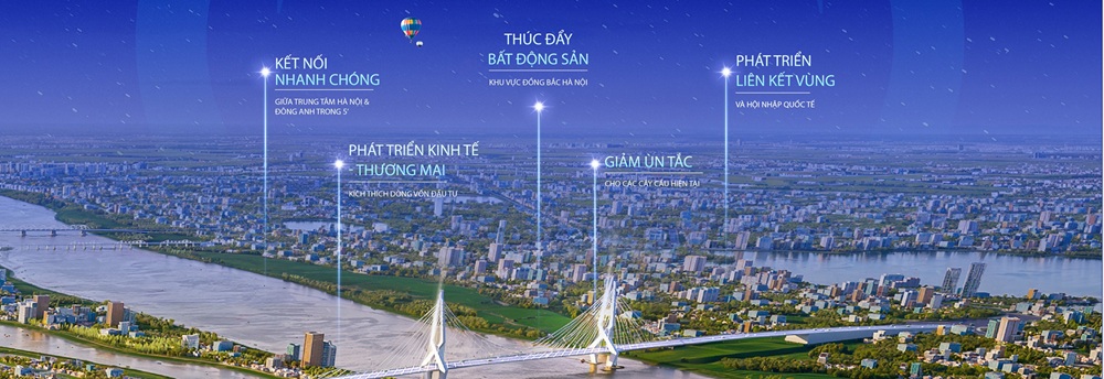 Vinhomes cổ loa gần cầu nào, Cầu Nhật Tân, Cầu Đông Trù, Cầu Thăng Long, Cầu Chương Dương, Cầu Trần Hưng Đạo
