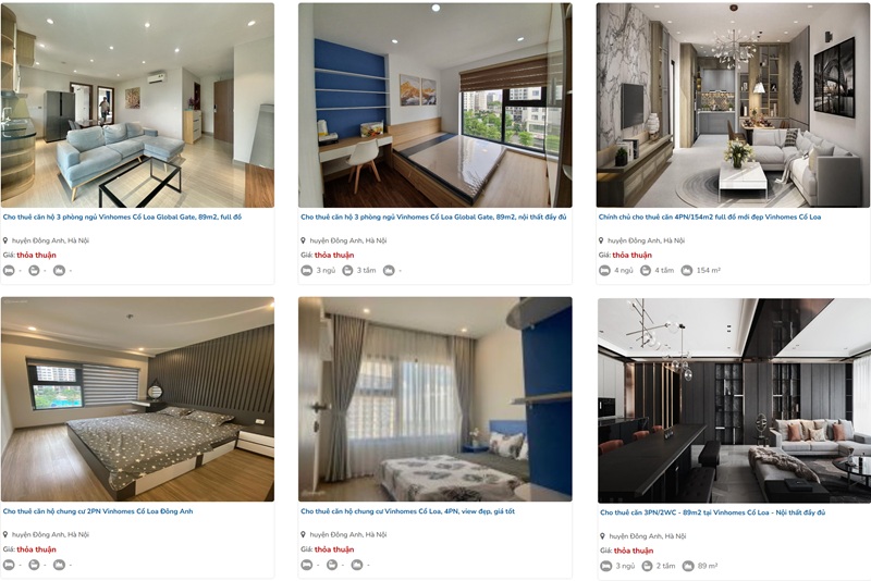 căn hộ Vinhomes Đông Anh cho thuê