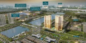 tòa căn hộ chung cư Masterise Homes Dòng Lumiere Plus gần hồ tại Vinhomes Global gate