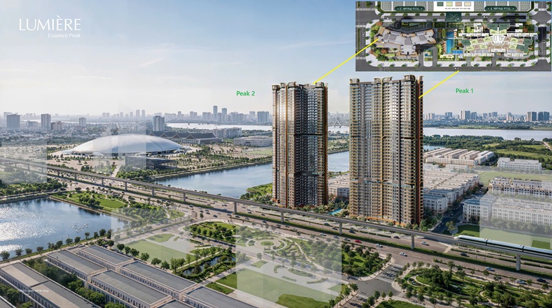 Chung cư Lumière Essence Peak Vinhomes Global Gate mở bán tòa Peak 1 gần hồ 32ha của Chủ đầu tư Masterise Homes