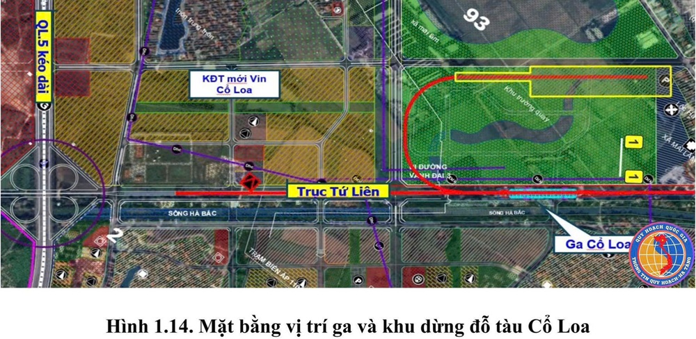 Ga Cổ Loa Vinhomes Global Gate đường sắt cao tốc Vinspeed Hà Nội Quảng Ninh cso 4 ga chính