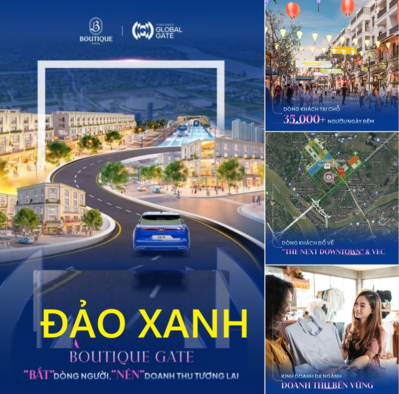 Shop TMDV Đảo Xanh tại Vinhomes Global Gate mở bán