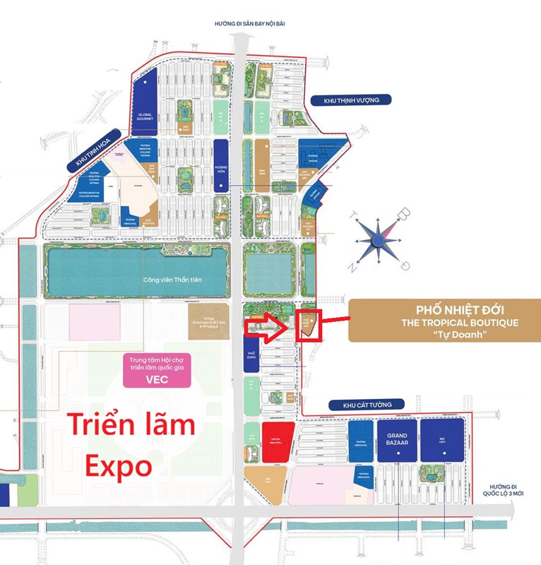 Shop TMDV Phố Nhiệt đới Vinhomes Global Gate Cổ Loa