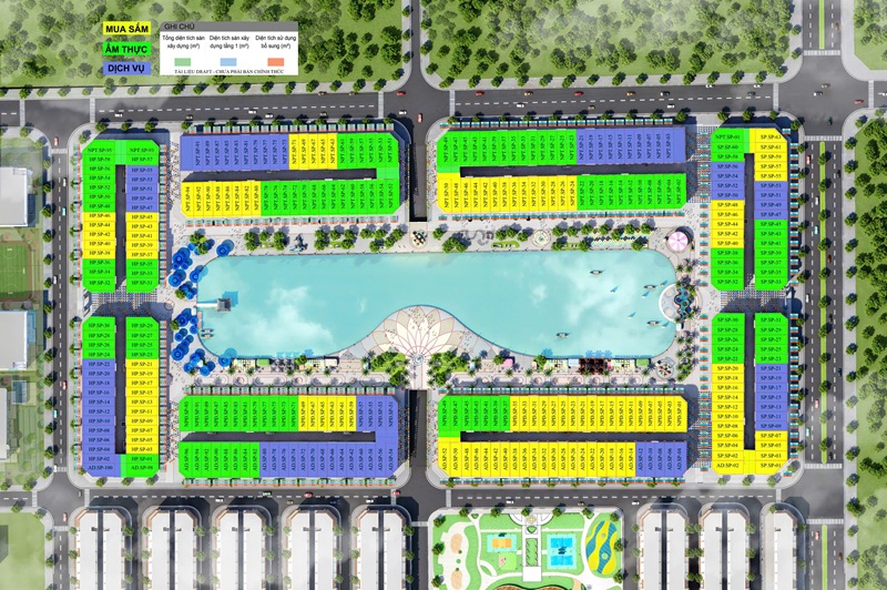 Mặt bằng Vincom Collection Grand Barzarr Vinhomes Global Gate Cổ Loa Đông Anh