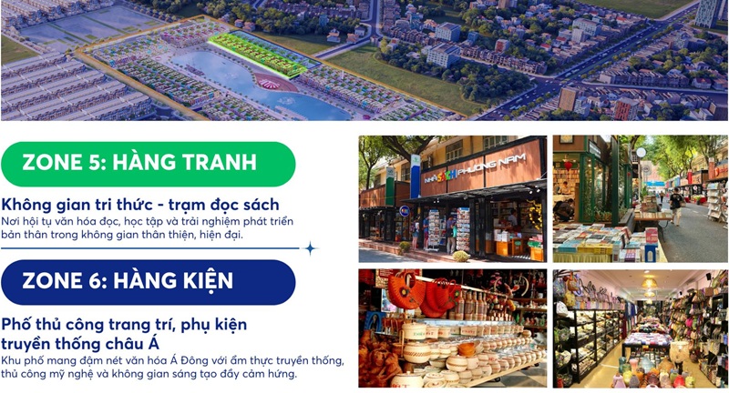 Phố hàng Tranh và Hàng Kiện Vincom Collection Grand Bazaar Vinhomes Global Gate – Đông Anh, Hà Nội