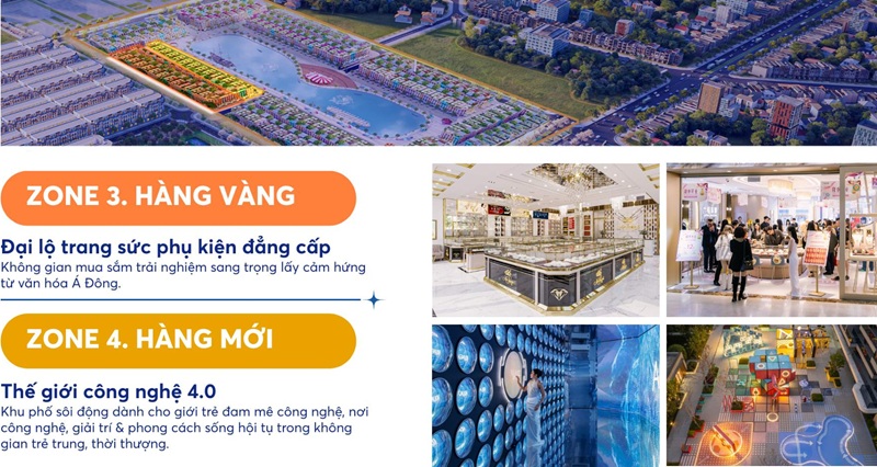 Phố hàng vàng và hàng mới Vincom Collection Grand Bazaar Vinhomes Global Gate – Đông Anh, Hà Nội
